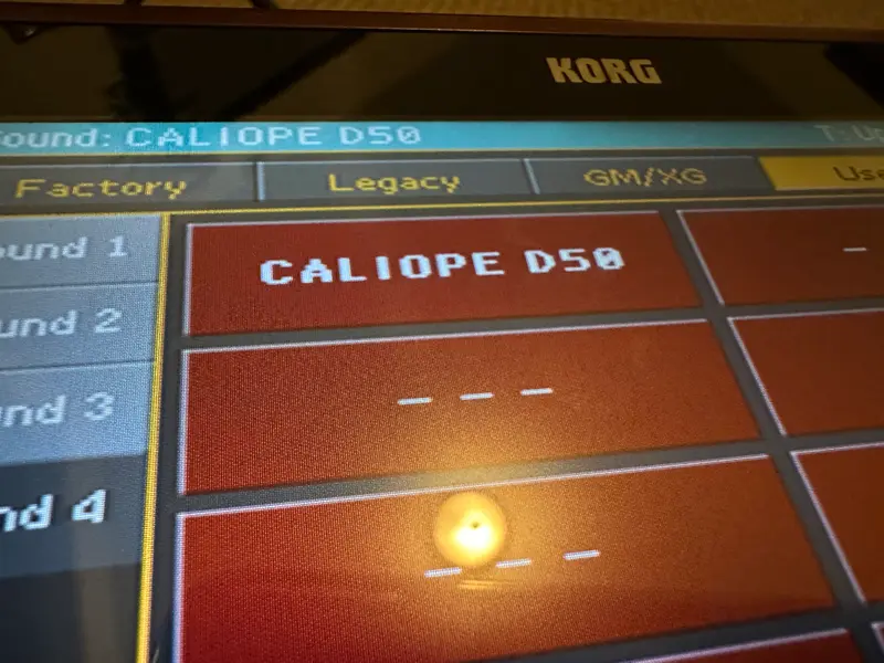 Sample Caliope D50 para Korg pa